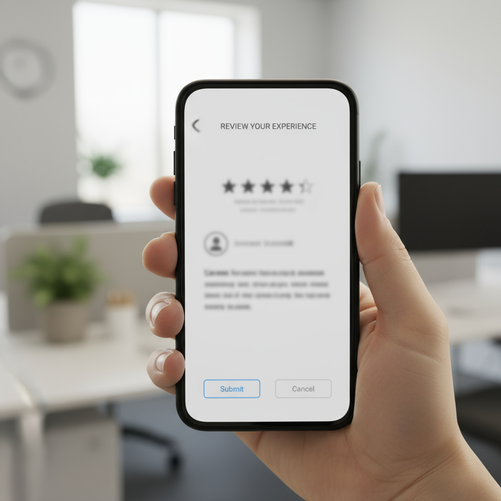 Smartphone met reviewscherm